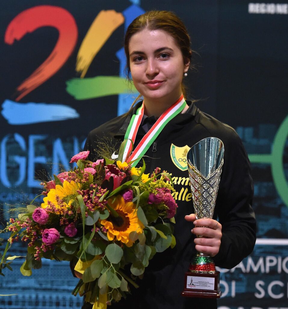 La sciabolatrice esce dalla categoria Under 20 con un terzo posto ai campionati italiani Giovani